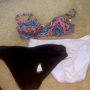 Bikini set with two bottoms mix and match